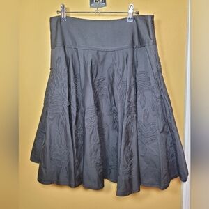 Madeline Press 100% Cotton Black Embellished Mini Skirt sz 12